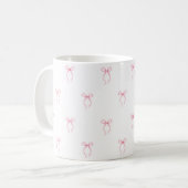 Roze Strik Bruiloftsborrel Koffiemok (Voorkant links)