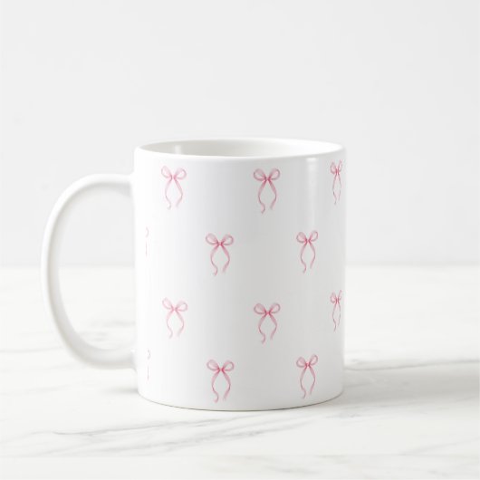 Roze Strik Bruiloftsborrel Koffiemok (Links)