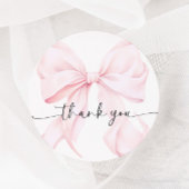 Roze Strik Bruiloftsfeest Ronde Sticker