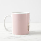Roze Strik Bruine Camera Lach Koffiemok (Links)