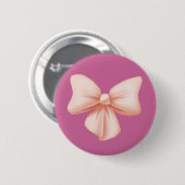 Roze strik Button (Voorkant /achterkant)