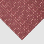 Roze Strik Candy Cane Vintage Kerstmis  Tissuepapier (Detail)