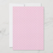 Roze strik choquette verjaardag kaart (Achterkant)