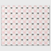 Roze strik Coquette Afstuderen Cadeaupapier (Vlak)