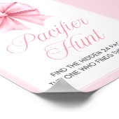 Roze Strik Coquette Baby Shower Bord Poster (Hoek)