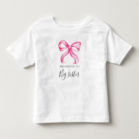 Roze Strik Coquette Baby Shower Grotere Zus Kinder Shirts (Voorkant)