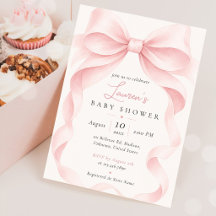 Roze Strik Coquette Baby Shower