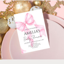 Roze Strik Coquette Baby Shower Welkom