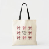 Roze Strik Coquette Bruidsfeest Tote Bag (Voorkant)