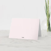 Roze strik Coquette Bruidsjurk dank je  Bedankkaart (Achterkant)