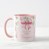 Roze Strik Coquette Bruiloftsborrel | Toekomstige Mok (Links)