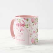 Roze Strik Coquette Bruiloftsborrel | Toekomstige Mok (Voorkant links)