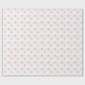 Roze strik Coquette cadeaupapier vintage (Vlak)