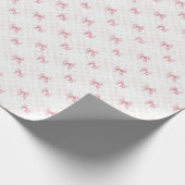 Roze strik Coquette cadeaupapier vintage (Hoek)