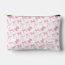 Roze Strik Coquette Esthetiek Aangepaste Naam Etui