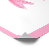 Roze Strik Coquette Esthetisch Speelkaart Poster (Hoek)