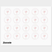 Roze strik coquette FLORALE afstuderen Ronde Sticker (Vel)