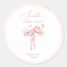Roze strik coquette FLORALE afstuderen