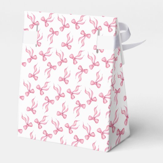 Roze Strik Coquette Persoonlijke Bruidsdouche Bedankdoosjes