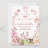 Roze Strik Coquette Prinsessen Koninkrijk 3e Verja Kaart (Voorkant)