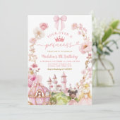 Roze Strik Coquette Prinsessen Koninkrijk 4e Verja Kaart (Staand voorkant)