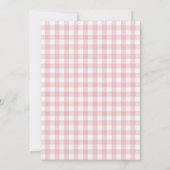 Roze strik coquette roze strik babyshower uitnodig kaart (Achterkant)