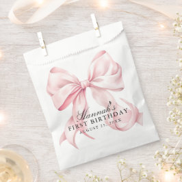 Roze Strik Coquette Strik Thema Bedankzakje