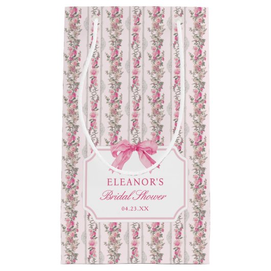 Roze Strik Coquette Trouwfeest Kleine Cadeautas Za (Voorkant)