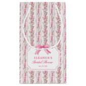 Roze Strik Coquette Trouwfeest Zakje Kleine Cadeau (Achterkant)