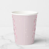 Roze Strik Coquette Verjaardag Papieren Bekers (Rechts)