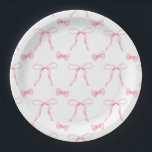 Roze Strik Coquette Verjaardag Papieren Bord<br><div class="desc">Voeg een touch van elegantie toe aan uw verjaardagsvieringen met deze charmante Coquette Roze Strik papieren borden!  Perfect voor het serveren van cake en traktaties in stijl.  Verhoog uw feestdecoratie met deze prachtige borden!</div>