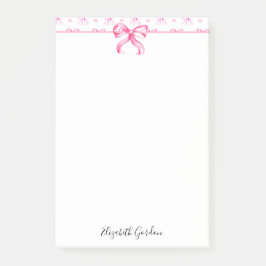 Roze Strik Coquette Waterverf Mooie Aangepaste Naa Post-it® Notes