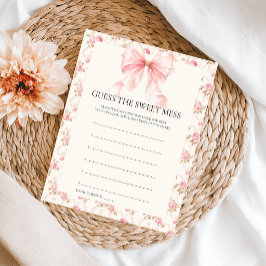 Roze Strik Cottage Zoete Rommel Luier Baby Shower  Poster