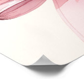 Roze strik crème beige Quinceanera welkom Poster (Hoek)