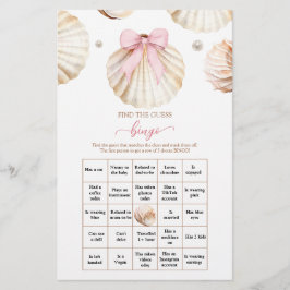 Roze Strik Das Baby Shower Vind De Gast Bingo