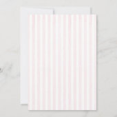 Roze Strik Das Konijn Baby Shower Kaart (Achterkant)