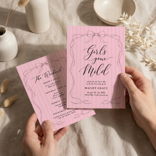 Roze Strik Das Meisje Bachelorette-weekend Itinera Kaart