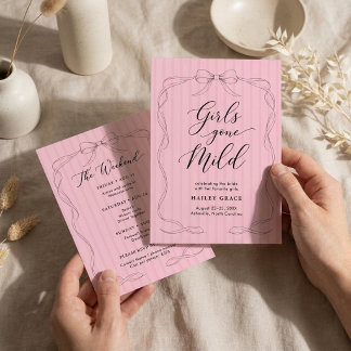 Roze Strik Das Meisje Bachelorette-weekend Itinera Kaart