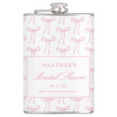 Roze strik de knoop Vrijgezellenfeest gunsten Heupfles (Voorkant)