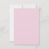 Roze Strik Doop Dankkaart Aquarel Kruis (Achterkant)
