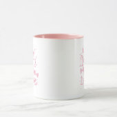 Roze strik "Dromen en lipgloss" citaat Mok (Midden)