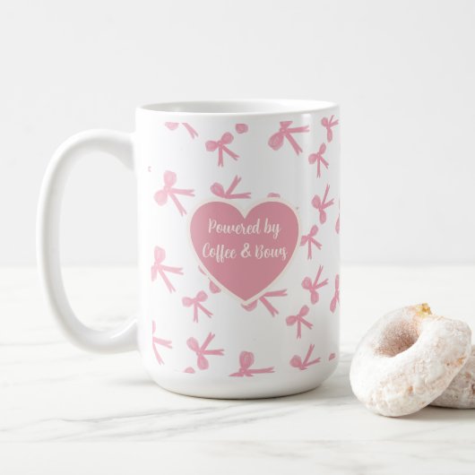 Roze Strik Droom Koffiemok (Met donut)