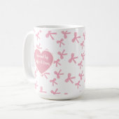 Roze Strik Droom Koffiemok (Voorkant links)