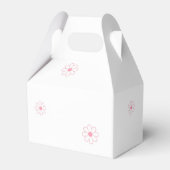 Roze strik Elegant 1e verjaardag Bedankdoosjes (Achterkant)