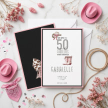 Roze Strik Elegant 50 en Fantastische Verjaardag