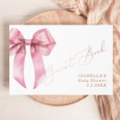 Roze strik Elegant Baby shower Gastenboek