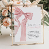 Roze strik Elegante Coquette Hoe groot is de buik  Poster