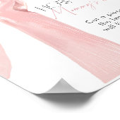 Roze strik Elegante Coquette Hoe groot is de buik  Poster (Hoek)