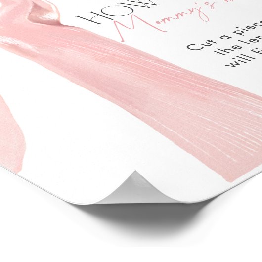 Roze strik Elegante Coquette Hoe groot is de buik  Poster (Hoek)