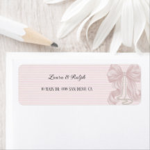 Roze strik elegante strepen